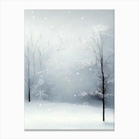 Winter Scenery, Snowflakes, Rothko Neutral 2 Canvas Print