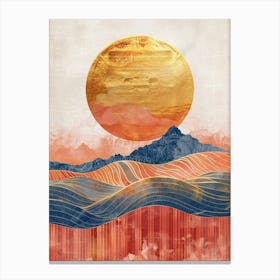 Sunset Over The Mountains Canvas Print