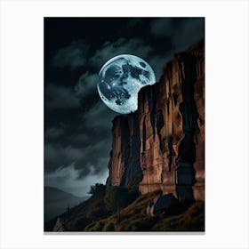 Full Moon Over The Cliffs Canvas Print