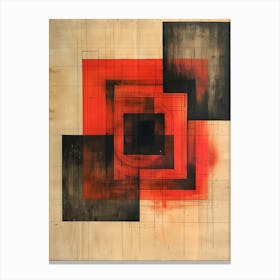 Red Squares 1 Canvas Print