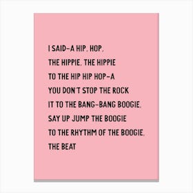 Rappers Pink Canvas Print