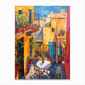 Malaga Spain 5 Fauvist Painting Canvas Print