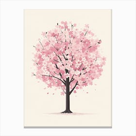 Cherry Tree Pixel Illustration 1 Canvas Print