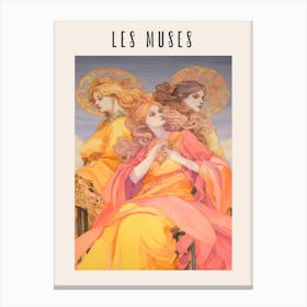 Les Muses, Greek Mythology Poster Canvas Print