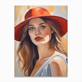 The Hatted Dame Canvas Print