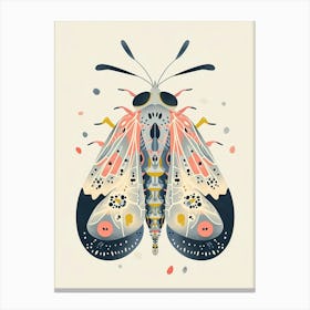 Colourful Insect Illustration Whitefly 18 Canvas Print