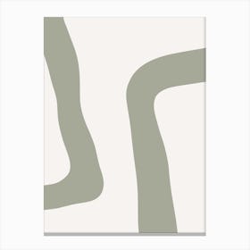 Sage 2 Abstract Lines Canvas Print