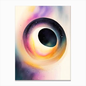 Black Hole Gouache Space Canvas Print