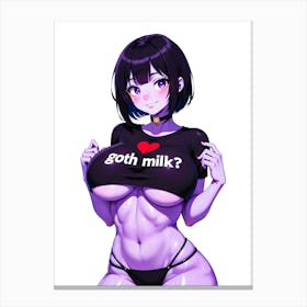 Love Goth Milk Canvas Print