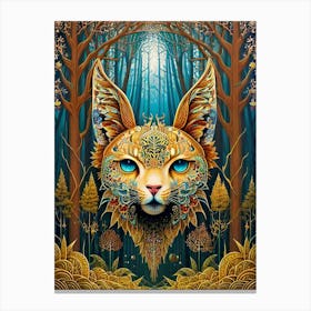 Cat In The Forest 2 Canvas Print