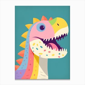 Colourful Dinosaur Aucasaurus 2 Canvas Print