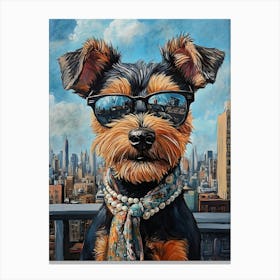 Fancy Airedale 4 Canvas Print