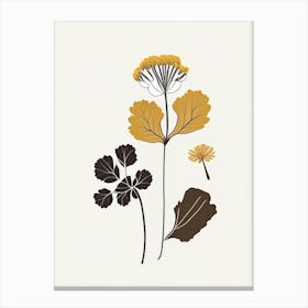Coltsfoot Spices And Herbs Retro Minimal 4 Canvas Print