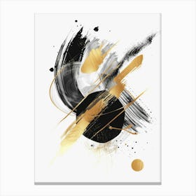 Abstract Black And Gold Painting 60 Canvas Print