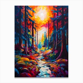 Fauvist Sunset Forest Canvas Print