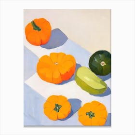 Kabocha Squash Tablescape vegetable Canvas Print