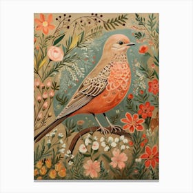 Finch 3 Detailed Bird Painting Canvas Print