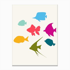 Happy Fish Family Canvas Print