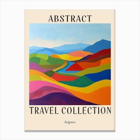 Abstract Travel Collection Poster Bulgaria 2 Canvas Print