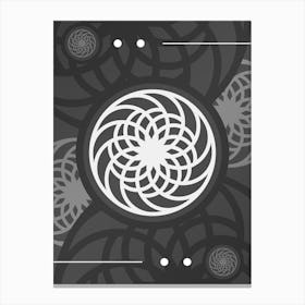 Geometric Glyph Array in White and Gray n.0013 Canvas Print