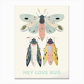 Hey Love Bug Poster 5 Canvas Print