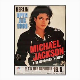 Michael Jackson Concert 1988 Canvas Print