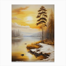 228.Golden sunset, USA. Art Print Canvas Print