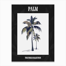 Palm Tree Pixel Illustration 2 Poster Canvas Print