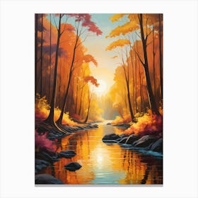 Autumn River 3 Canvas Print