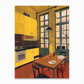 Yellow Kitchen Canvas Print