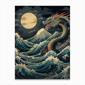 Dragon In The Sea Canvas Print