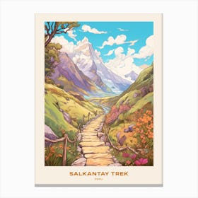 Salkantay Trek Peru 1 Hike Poster Canvas Print