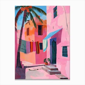 Pink Houses In Morocco 1 Canvas Print