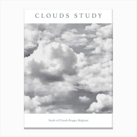 Study Of Clouds Bruges, Belgium Canvas Print