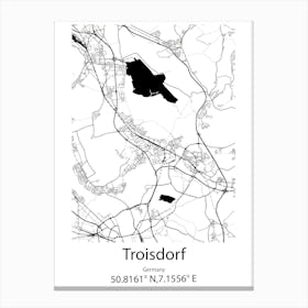 Troisdorf,Germany Minimalist Map Leinwandbilder