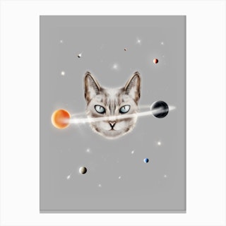 Cat Planet Canvas Print