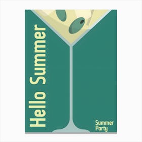 Hello Summer Party 5 Canvas Print