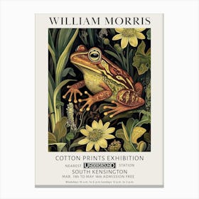 William Morris Frog Toad Red Green Vintage Exhibition Canvas Print