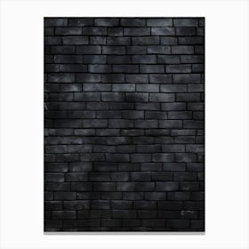 Black Brick Wall Canvas Print
