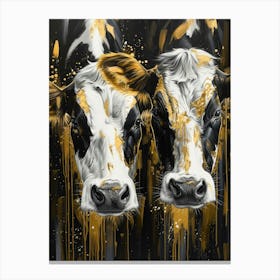 Gold Cows Canvas Print