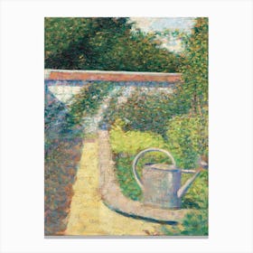 The Watering Can–Garden At Le Raincy, Georges Seurat Canvas Print