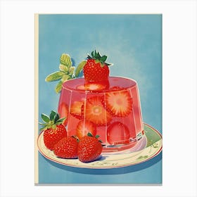 Strawberry Jelly Retro Cookbook Inspired 2 Canvas Print
