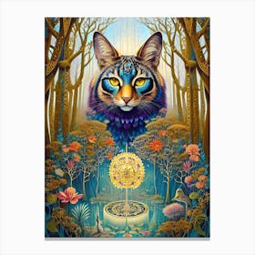 Cat In The Forest 1 Canvas Print