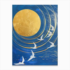 Seagulls In Flight Canvas Print