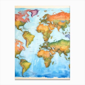 World Map 2 Canvas Print