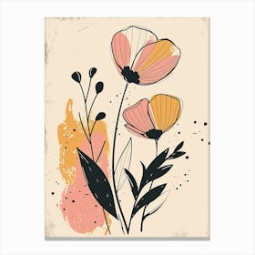 Abstract Flower Painting Canvas Print