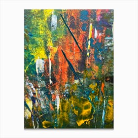 Abstract Acrylic with Palette Knife 1 Canvas Print