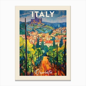 Orvieto Italy 1 Fauvist Painting Travel Poster Canvas Print