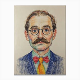 Man With A Mustache Canvas Print