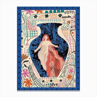 Virgo Zodiac Illustration Canvas Print